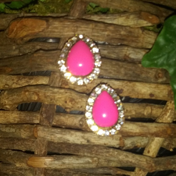 Sold Tear drop pink stone - Picture 3 of 4